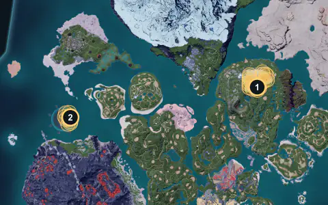 Kitsun spawn areas on Palpagos, Lv 34-38