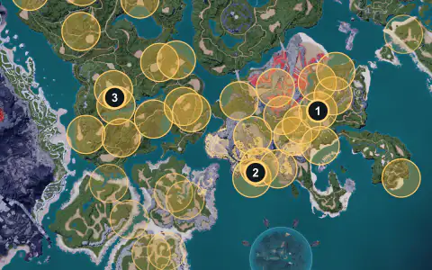 Mau spawn areas on Palpagos, Lv 5-10