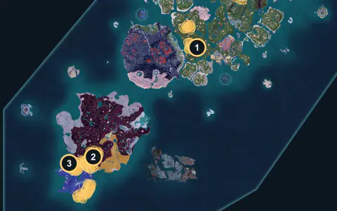 Vanwyrm Cryst spawn areas on Palpagos, Lv 23-28