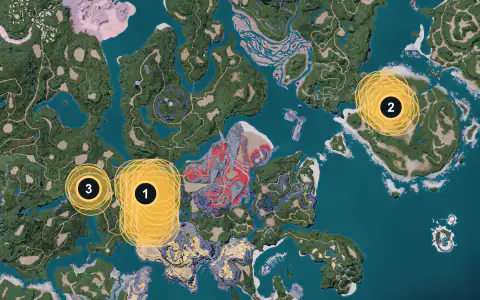 Fuack spawn areas on Palpagos, Lv 10-11