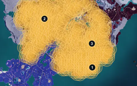 Prunelia spawn areas on Palpagos, Lv 52-54