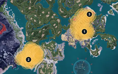 Rushoar spawn areas on Palpagos, Lv 5-7