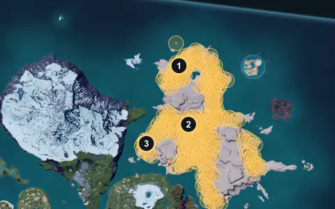 Needoll Noct spawn areas on Palpagos, Lv 33-36