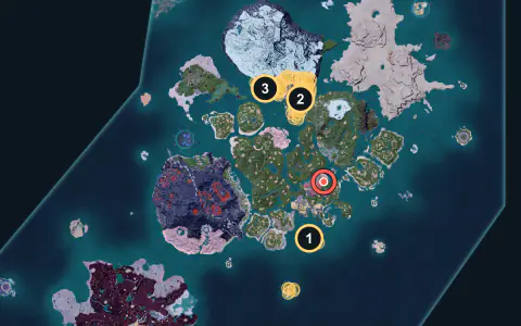 Penking spawn areas on Palpagos, Lv 20-23