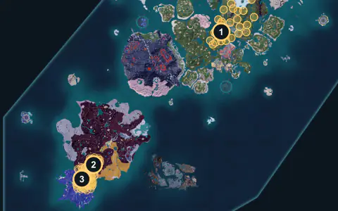 Felbat spawn areas on Palpagos, Lv 20-23
