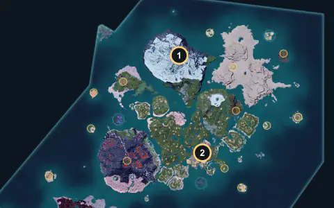 Dupin spawn areas on Palpagos, Lv 55