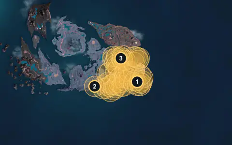 Souffline spawn areas on Palpagos, Lv 64-65