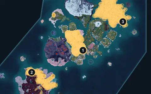 Cawgnito spawn areas on Palpagos, Lv 14-20