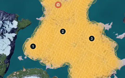 Menasting spawn areas on Palpagos, Lv 31-38