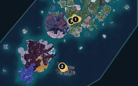 Puffolt spawn areas on Palpagos, Lv 18-21