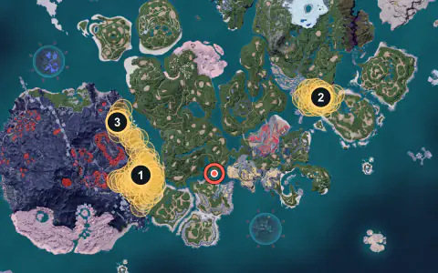 Arsox spawn areas on Palpagos, Lv 20-27