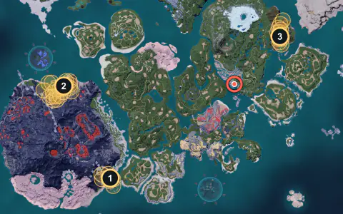 Wixen spawn areas on Palpagos, Lv 23-27