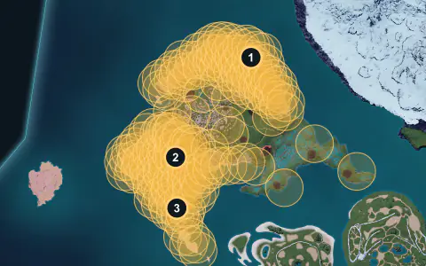 Wixen Noct spawn areas on Palpagos, Lv 46-49