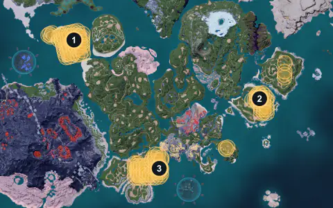Teafant spawn areas on Palpagos, Lv 2-4