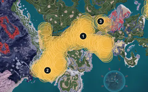 Direhowl spawn areas on Palpagos, Lv 10-11