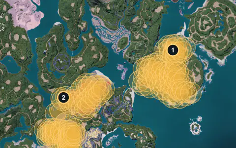 Wispaw spawn areas on Palpagos, Lv 11-12