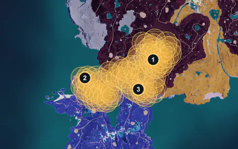 Nitemary spawn areas on Palpagos, Lv 65-66