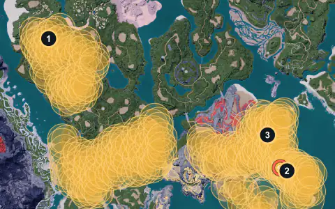 Mammorest spawn areas on Palpagos, Lv 26-29
