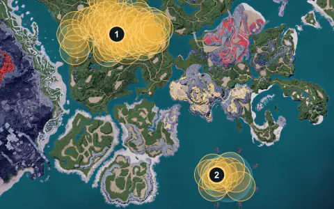 Elgrove spawn areas on Palpagos, Lv 24-26