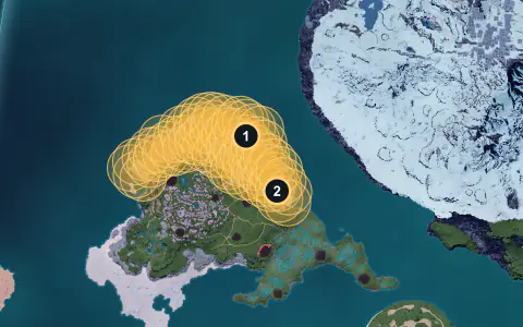 Helzephyr Lux spawn areas on Palpagos, Lv 47-48
