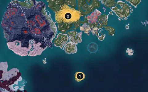 Jolthog Cryst spawn areas on Palpagos, Lv 10-20