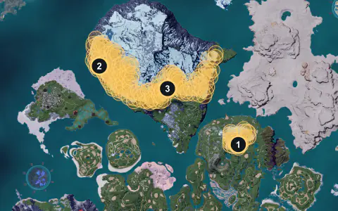 Foxcicle spawn areas on Palpagos, Lv 30-34