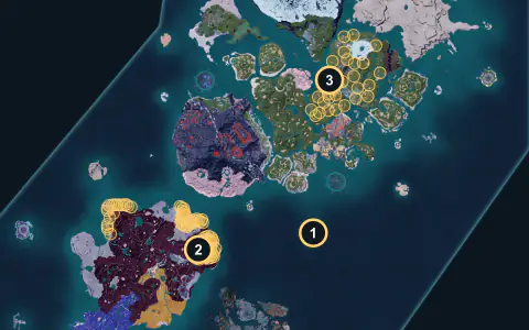 Jelliette spawn areas on Palpagos, Lv 10-20