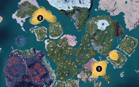 Croajiro spawn areas on Palpagos, Lv 4-6