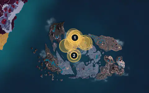 Solmora spawn areas on Palpagos, Lv 66-67