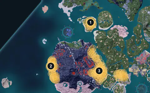 Flambelle spawn areas on Palpagos, Lv 4-6