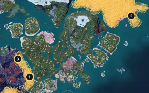 Leezpunk spawn areas on Palpagos, Lv 21-23