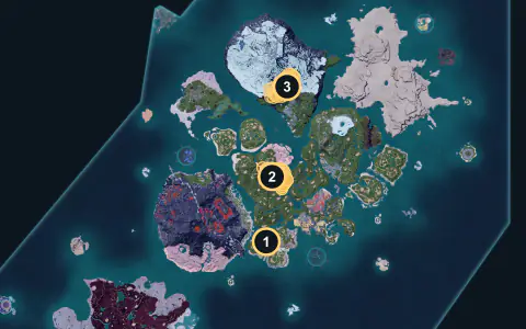 Swee spawn areas on Palpagos, Lv 7-9