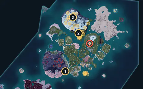 Lunaris spawn areas on Palpagos, Lv 25-29