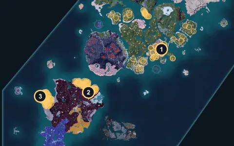 Killamari spawn areas on Palpagos, Lv 5-10