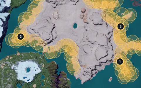 Killamari Primo spawn areas on Palpagos, Lv 24-28