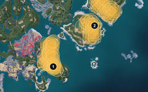 Gumoss spawn areas on Palpagos, Lv 2-4