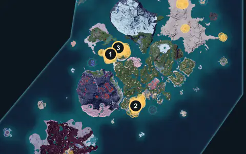 Braloha spawn areas on Palpagos, Lv 33-35