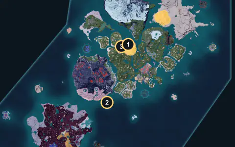 Dazzi spawn areas on Palpagos, Lv 30-33