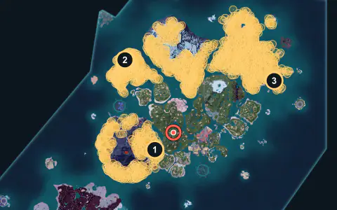Bushi spawn areas on Palpagos, Lv 25-34