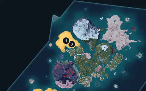 Bushi Noct spawn areas on Palpagos, Lv 46-56