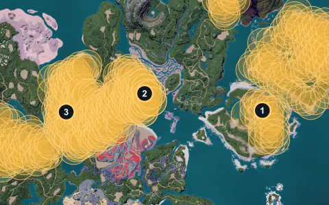 Broncherry spawn areas on Palpagos, Lv 33-35