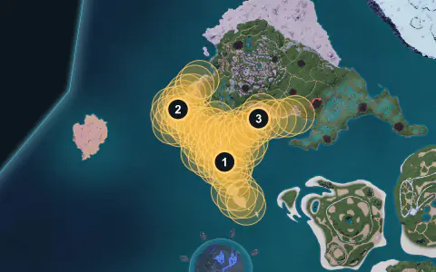 Prixter spawn areas on Palpagos, Lv 48-49