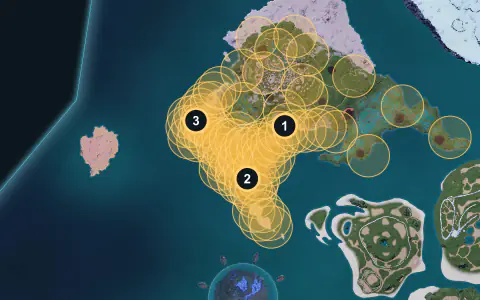 Kikit spawn areas on Palpagos, Lv 40-48