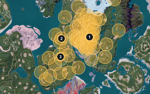 Beegarde spawn areas on Palpagos, Lv 20-34