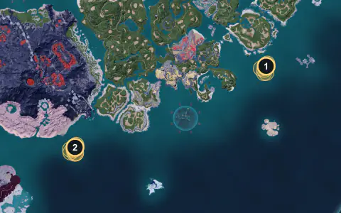 Finsider spawn areas on Palpagos, Lv 1-10