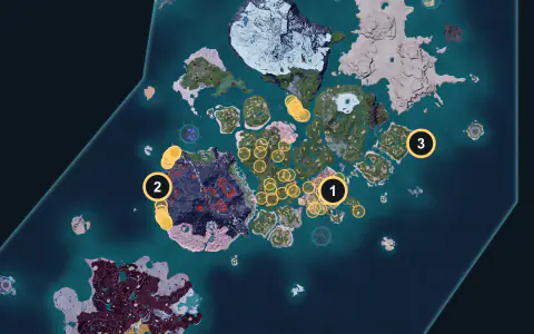 Turtacle spawn areas on Palpagos, Lv 5-10