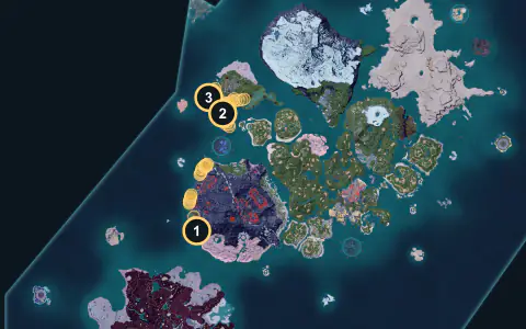 Turtacle Terra spawn areas on Palpagos, Lv 40-44