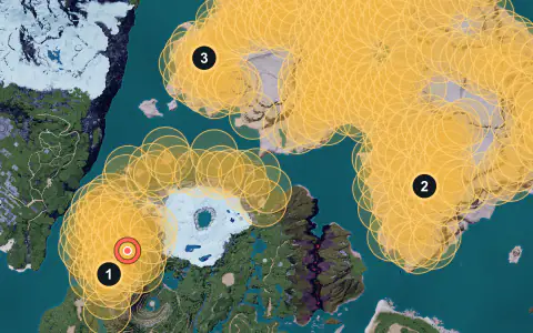 Beakon spawn areas on Palpagos, Lv 30-34