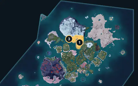 Rayhound spawn areas on Palpagos, Lv 31-35