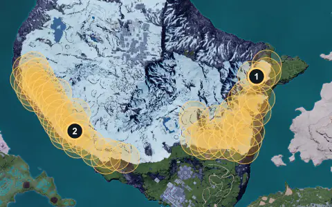 Rayhound Cryst spawn areas on Palpagos, Lv 35-37